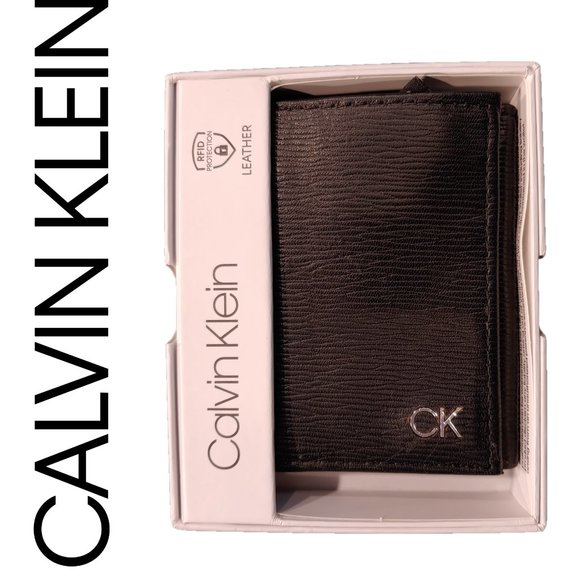 Calvin Klein Bags 22 Calvin Klein Trifold Leather Wallet With Rfid
